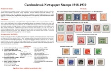 TSCHECHOSLOWAKISCHE ZEITUNGSMARKEN 19181939 (Format A3)