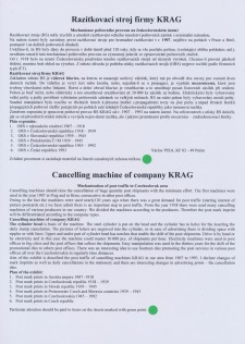 CANCELLING MACHINE OF COMPANY KRAG